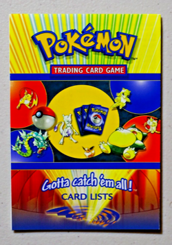 Rare Vintage POKEMON Trading Card Game Card Lists Base Set To Gym Heroes Unused - Image 1