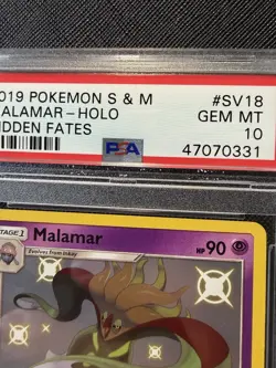 2019 POKEMON SUN & MOON HIDDEN FATES #SV18 MALAMAR-HOLO PSA 10 - Image 2