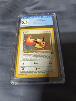 Pokemon Eevee CGC 5.5 Holo Card Black Star Promo 11 - Image 1
