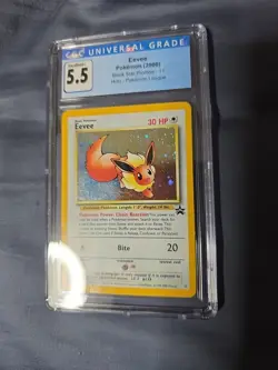 Pokemon Eevee CGC 5.5 Holo Card Black Star Promo 11 - Image 3