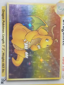 1999 Pokemon Card Fossil Dragonite Holo 4/62 LP - Image 3