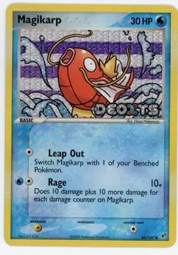 2005 Pokemon Magikarp 64/107 Holofoil Deoxys Lightly Played - Image 1