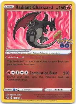 Pokemon GO #011/078 Radiant Charizard - Image 1