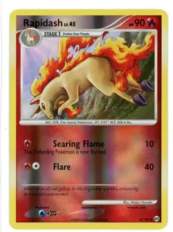 Rapidash Reverse Holo 47/99 Arceus Pokemon Card - Image 1