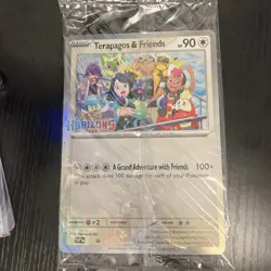 Pokemon Horizon Terapagos and Friends Oversized Jumbo Promo Card Pokemon Center - Image 1