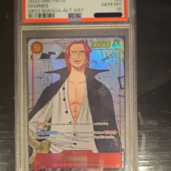 Bandai 2022 One Piece Shanks OP01-120 Romance Dawn Foil Alt Art PSA 10 - Image 1