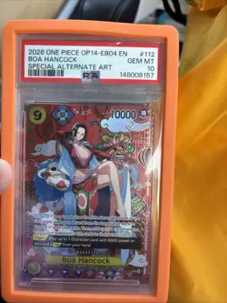 2026 ONE PIECE OP14-EB04-THE AZURE SEA'S SEVEN #112 Boa Hancock PSA 10 GEM MINT - Image 1