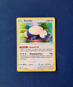 Pokemon TCG Snorlax Holo Rare Card Lost Origin 143/196 - Image 1