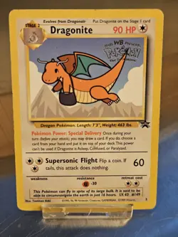 Pokemon card Dragonite 5 Black Star Promo WM First Movie TCG 1999 Pokemon - Image 2