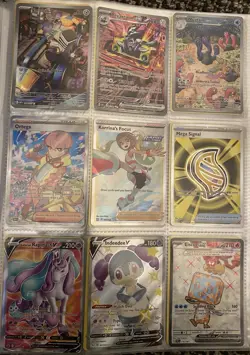 Pokemon TCG binder card bundle - English, Japanese, CHR - SIR, AR, Holo Rares - Image 1