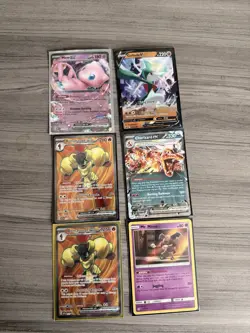 Pokemon Scarlet & Violet EX Full Art Holo Card Lot 6x Mew, Charizard, Mr. Mime - Image 1
