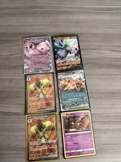 Pokemon Scarlet & Violet EX Full Art Holo Card Lot 6x Mew, Charizard, Mr. Mime - Image 2