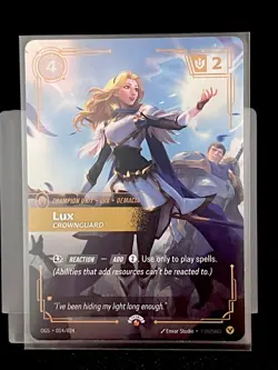 Riftbound: Lux Crownguard PROMO 014/024 OGS Champion Unit Card - Image 2