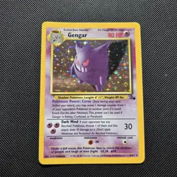 Pokemon Card - Gengar Fossil Holo 5/62 Unlimited Holo Rare WOTC - Excellent - Image 1