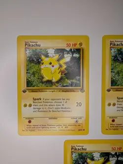 Pokemon Pikachu 60/64 Jungle 1st Base Set 1999 Lot 4 Cards Red - Image 2