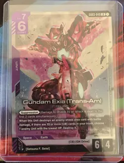Gundam Card Game - Gundam Exia (Trans-Am) GD03-049 LR Steel Requiem English Holo - Image 1