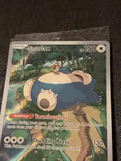 Pokemon TCG Scarlet And Violet 151 Black Star Promo 051 Snorlax Error Card Rare - Image 3
