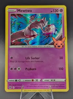 Pokemon TCG Mewtwo 056/172 Trick or Trade Pumpkin Holo NM! 🧠 - Image 1