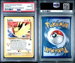 2000 Pokemon Promo #23 Zapdos Black Star Aoki Error PSA 10 English GEM MT - Image 3