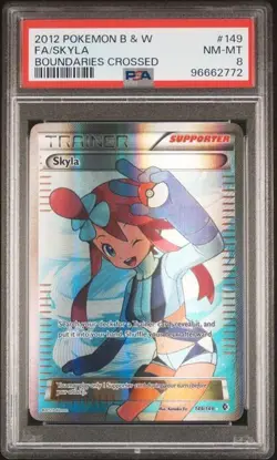 2012 POKEMON BOUNDARIES CROSSED #149 FA/SKYLA BOUNDARIES CROSSED PSA 8 NM-MT - Image 1