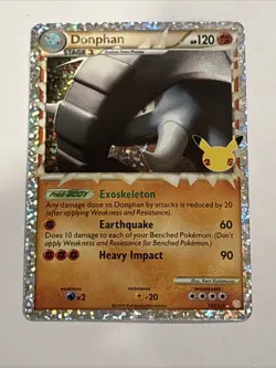 Pokemon TCG Donphan (Prime) Celebrations Classic Collection 107/123 NM - Image 1