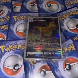 CUSTOM MADE Dragonite Pokemon TCG Pocket Shiny Holo Alt Art Illustration Card - Image 2