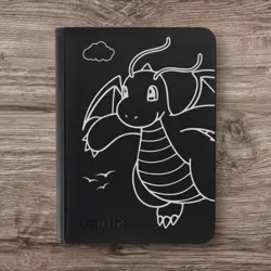 Vault X - 4 Pocket eXo-Tec Zip Binder - Black Pokemon Holographic Dragonite - Image 1