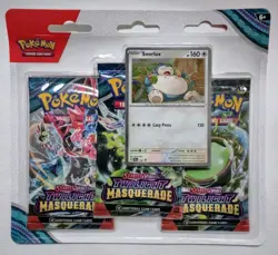 Pokemon TCG Twilight Masquerade Triple Blister Pack Snorlax (Sealed) - Image 1