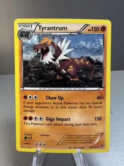 TCG Pokemon Tyrantrum 62/111 XY Furious Fists Cosmos Holo 2014: Very LP 🔥 - Image 1