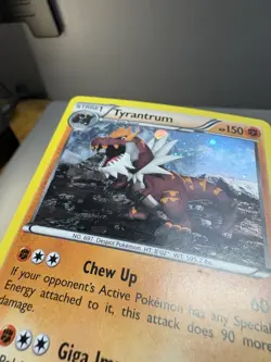 TCG Pokemon Tyrantrum 62/111 XY Furious Fists Cosmos Holo 2014: Very LP 🔥 - Image 2