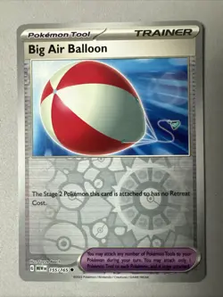 Pokemon TCG * Scarlet & Violet 151 * 155/165 Big Air Balloon U * REVERSE HOLO NM - Image 1