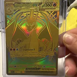 Mega Charizard X Ex Pokemon TCG Full Art Holo Mega Hyper Rare 130/094 360 HP - Image 3