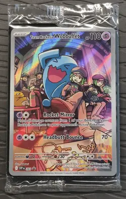 Team Rocket’s Wobbuffet SVP 203 - Destined Rivals ETB promo - SEALED Pokemon - Image 1