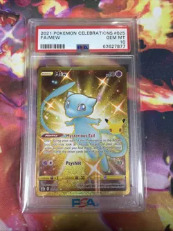 2021 POKEMON CELEBRATIONS MEW #025/025 FULL ART PSA 10 - Image 1