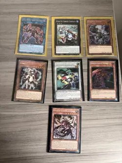 Yu-Gi-Oh! TCG 1st Edition Card Lot 7x Cross Crusader, Zenmaity, Gogogo Golem - Image 1