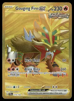 Pokemon Cards Gouging Fire ex 214/162 Temporal Forces Hyper Rare NM - Image 1