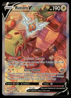 Pokemon Cards Rotom V 177/196 Lost Origin Rare Ultra NM - Image 1