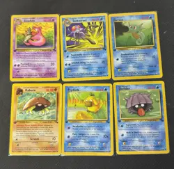 POKEMON TCG FOSSIL FIRST ED. (6) CARD LOT 1999 WOTC (#43,44,49,50,53,54) - Image 1