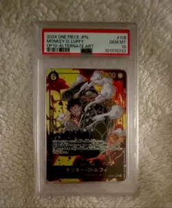 One Piece Monkey D. Luffy OP10 Alternate Art Japanese 2024 PSA 10 Card - Image 1