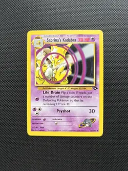 Pokemon Card Gym Challenge Sabrina's Kadabra 58/132 WOTC - Image 1