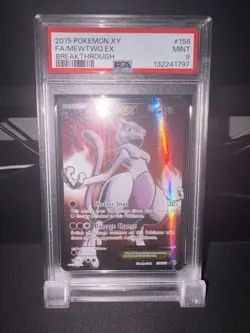 PSA 9 Mewtwo EX Full Art - XY Breakthrough 2015 Pokemon Card 158/162 Near Mint! - Image 3