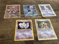 MEWTWO POKEMON CARDS X5 - EX - GX - ALL USED/PLAYED WITH - NINTENDO - - Image 2