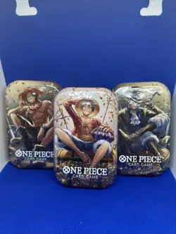 One Piece Card Game Mini-Tin Pack Set Vol.2 New Factory Sealed set of 3 (TS-02) - Image 1