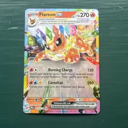 Flareon ex 014/131 Prismatic Evolutions Double Rare Pokemon Card English - Image 1
