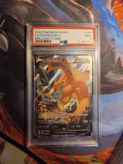Charizard V 154/172 SW&SH Brilliant Stars Full Art PSA 9 Graded Pokemon Card WOW - Image 1