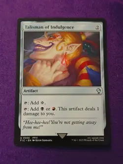 1 x Talisman of Indulgence - Final Fantasy Commander NM FIC MTG - Image 1