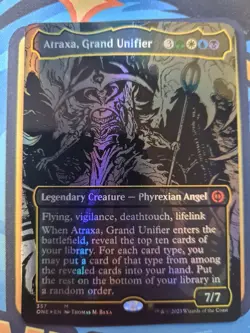 Atraxa, Grand Unifier [Oil Slick Raised Foil] | Phyrexia: All Will Be One MTG - Image 1