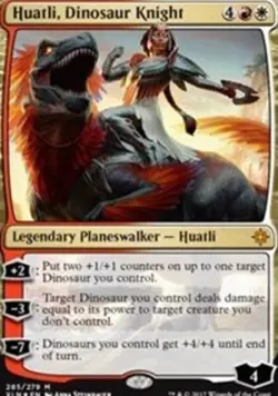 Huatli, Dinosaur Knight - Foil - Planeswalker Deck Exclusive NM, English MTG Pla - Image 1