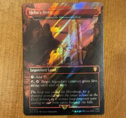 Helm's Deep, M 0404, NM Surge Foil, MTG LotR Lord Rings LTC Commander Mythic - Image 1