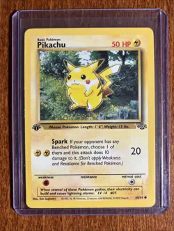 [LP+/NM] 1999 Pokemon Jungle Pikachu 1st Edition #60/64 Common - Image 1